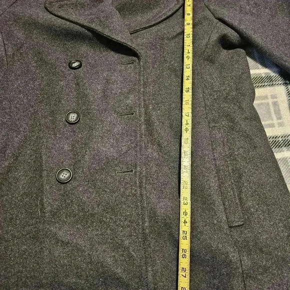Old Navy XL women's gray double brested pea coat - Picture 7 of 7